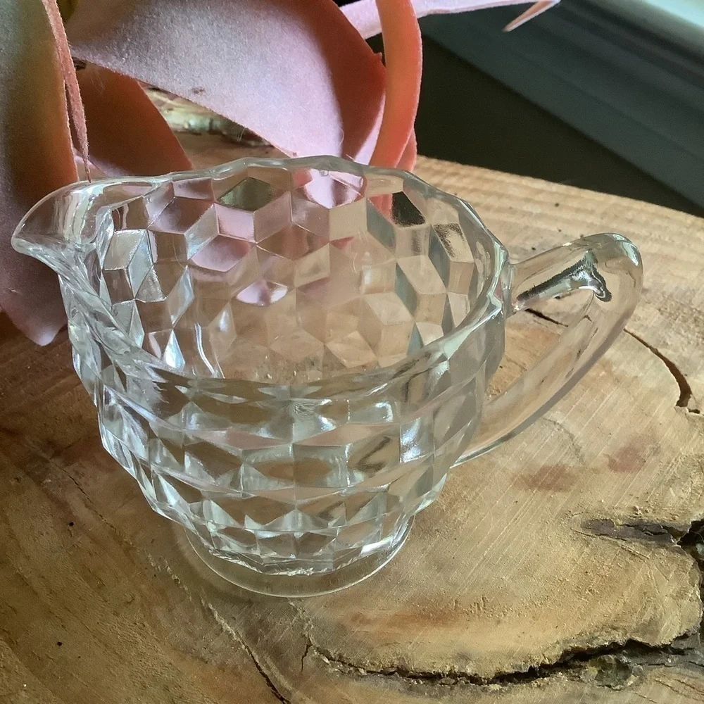 Vintage Fostoria Mini Cream Sugar Set